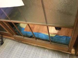 川口市 道合 ガラス修理前