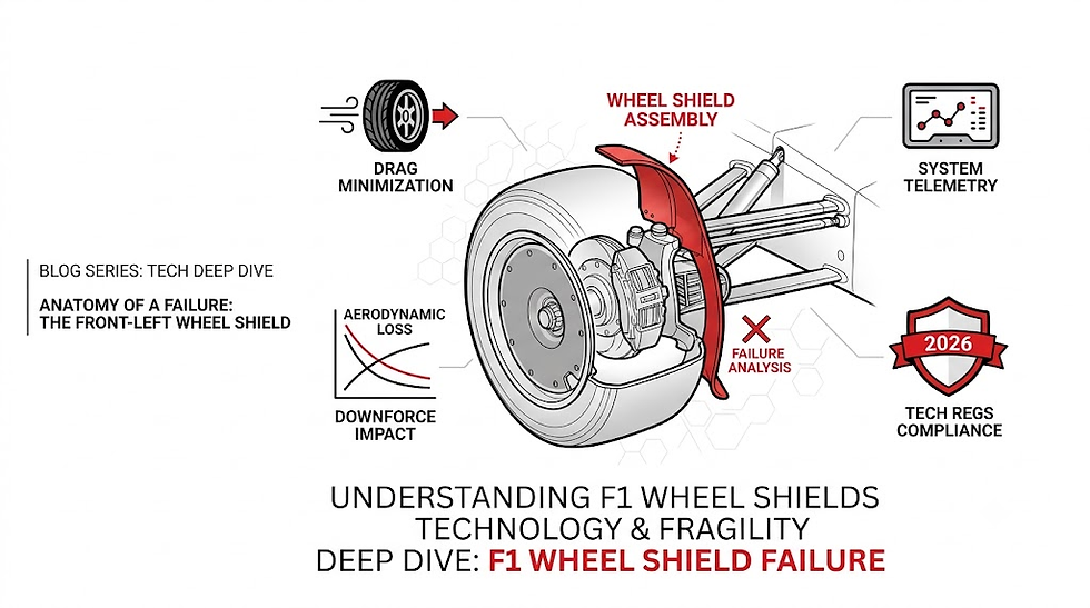 F1 wheel shield failure