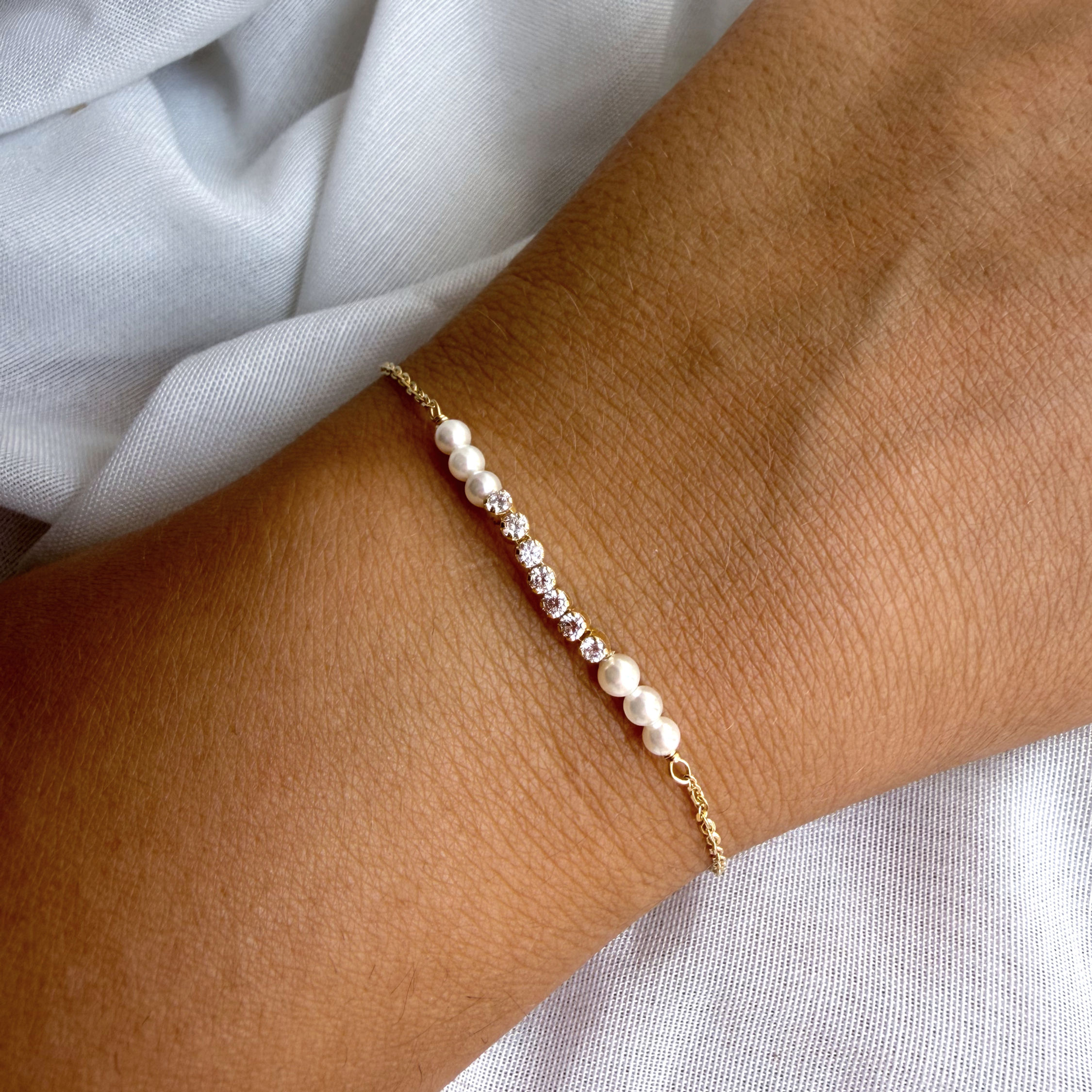 Bracciale Perle e Zirconi
