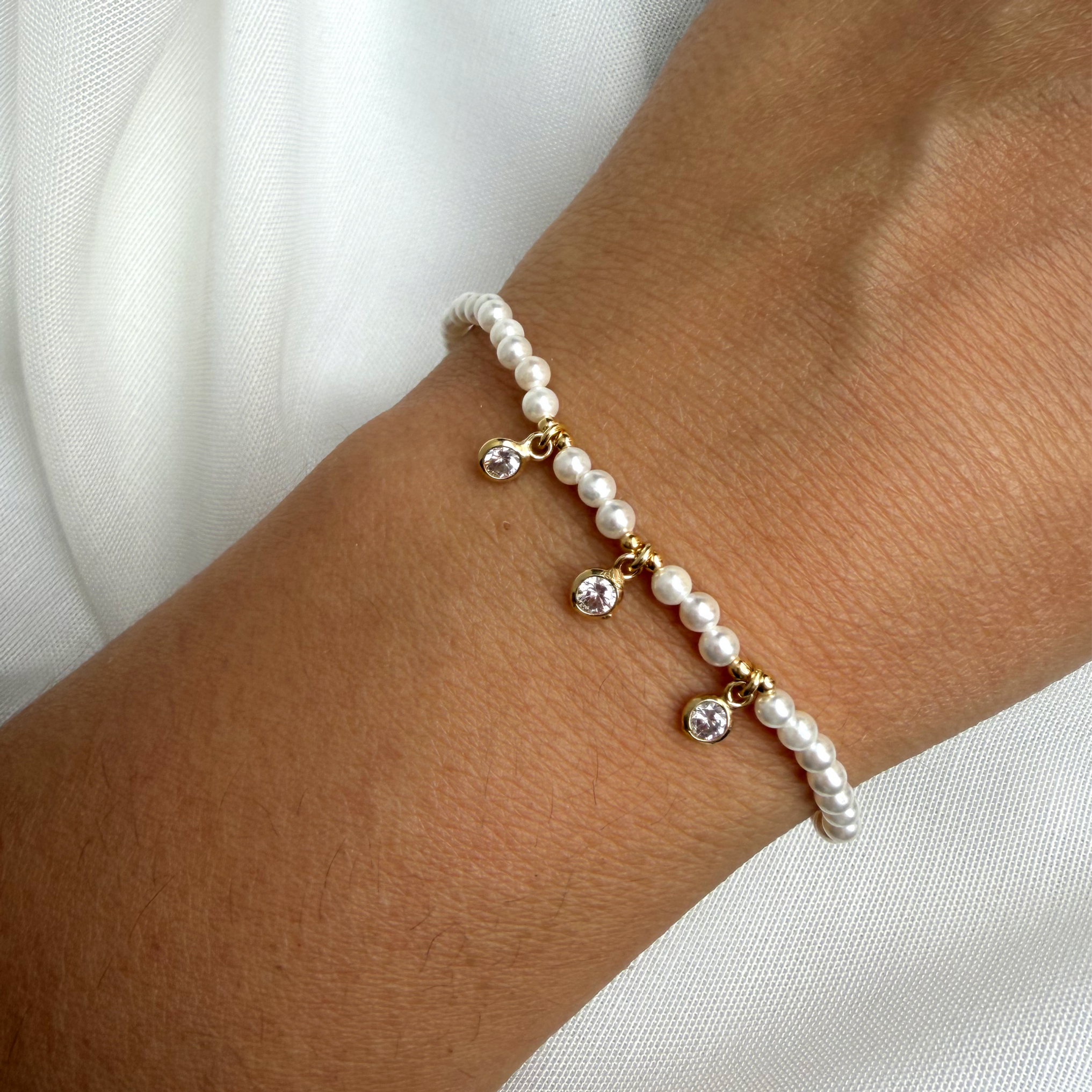 Bracciale Perle e Zirconi