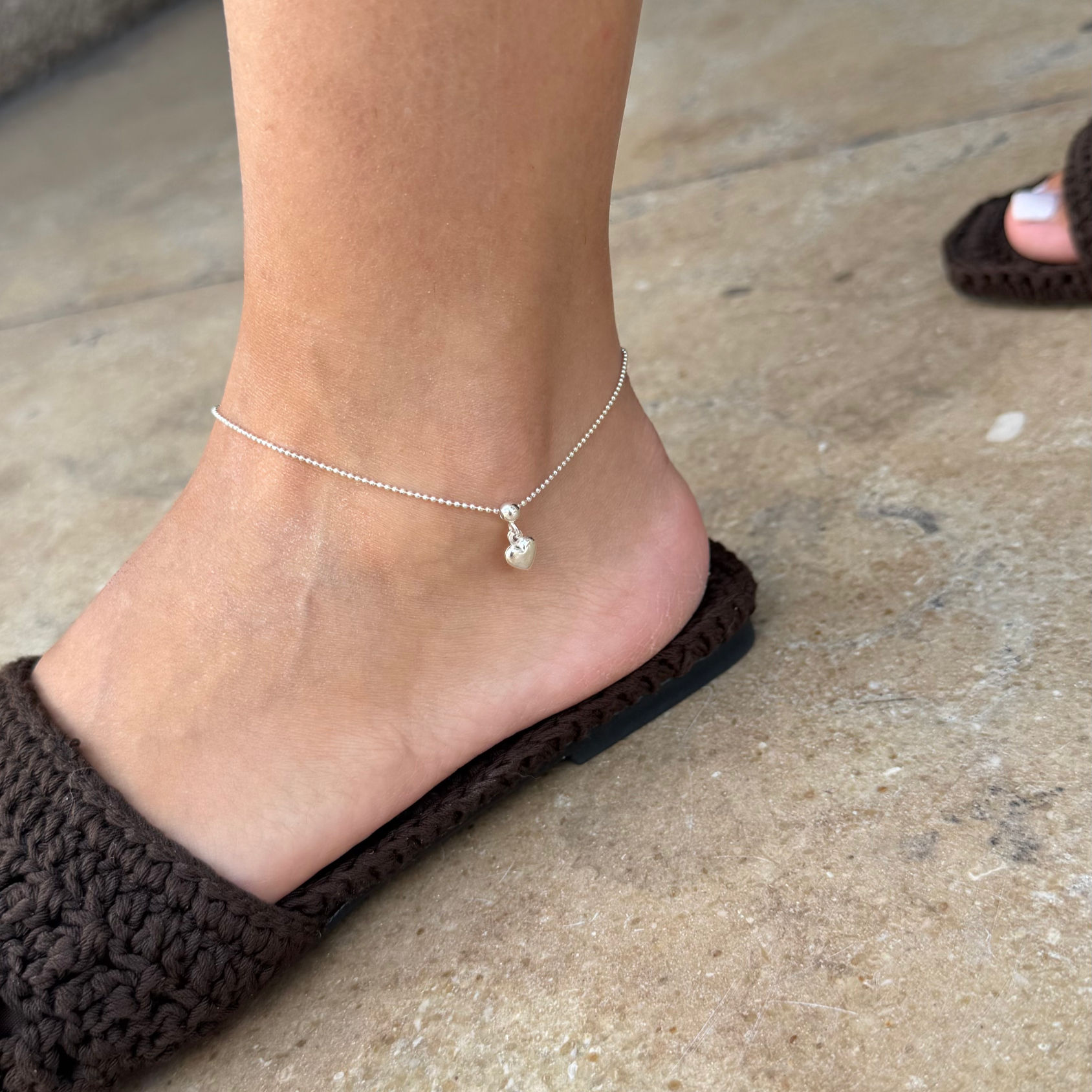 Cavigliera Cuore Pendente