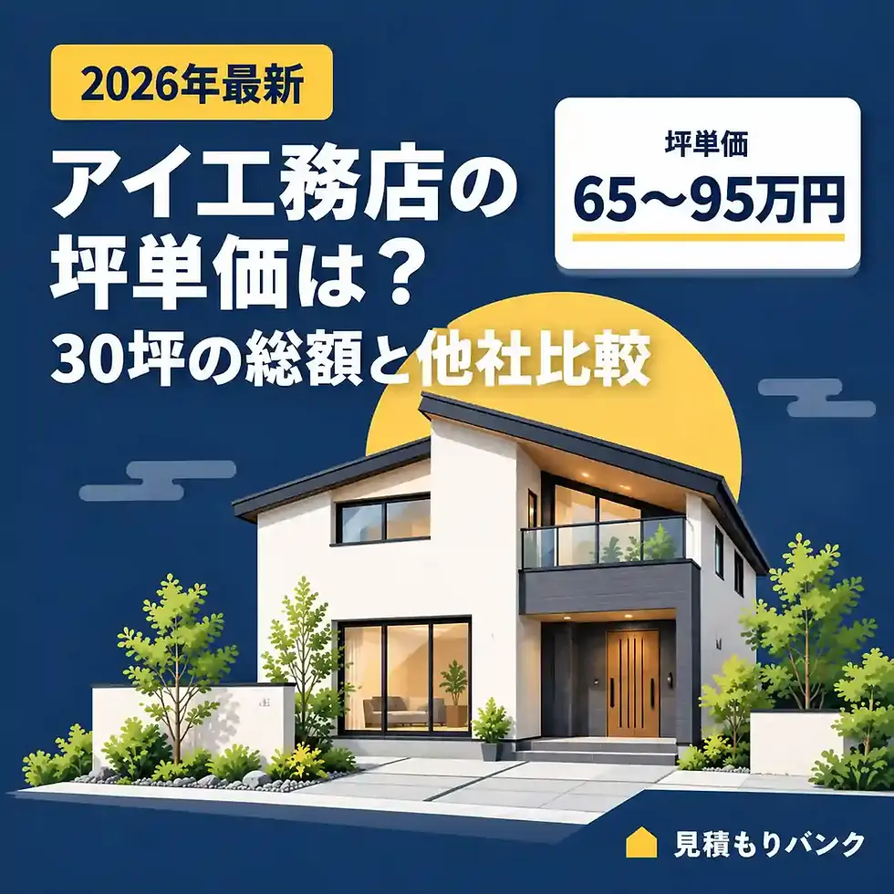 アイ工務店の坪単価は?30坪の総額と他社比較【2026年最新】