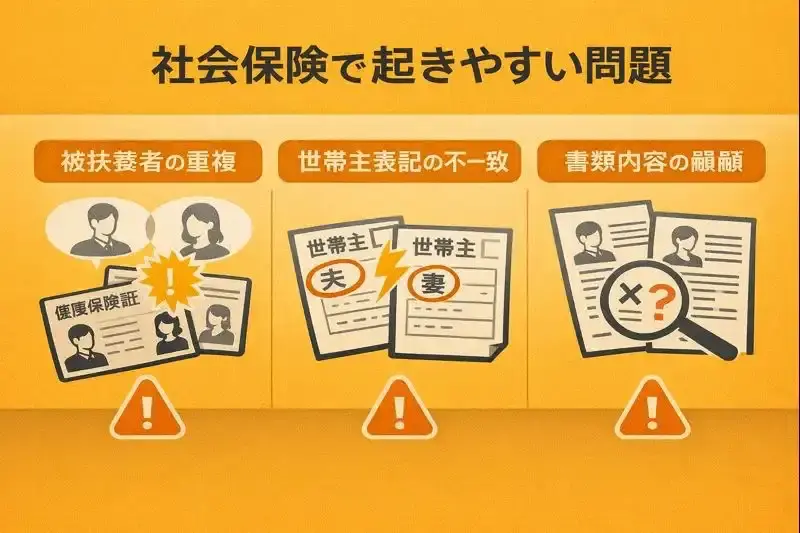 社会保険で起きやすい問題