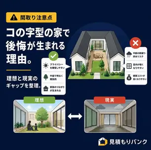 コの字型の家はどう?理想と実際の暮らしを比較して考えるポイント