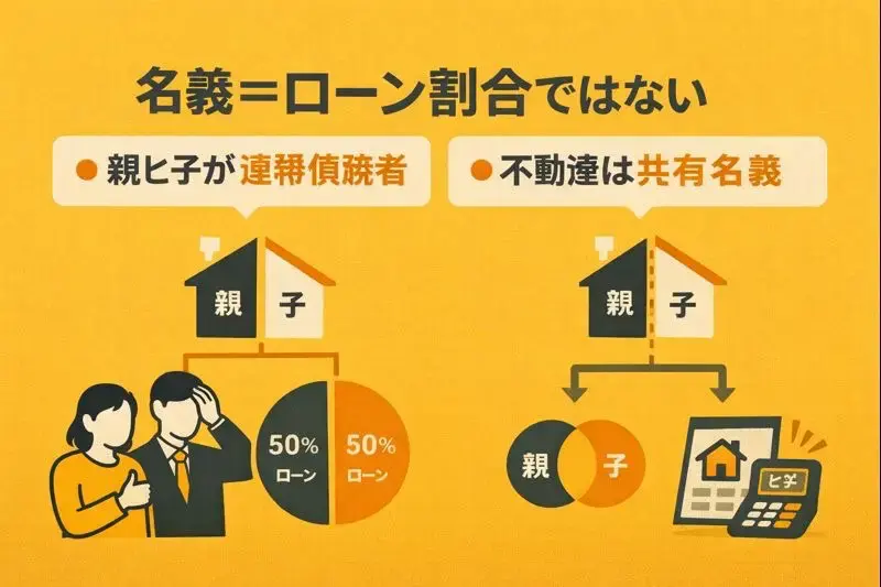 名義＝ローン割合ではない