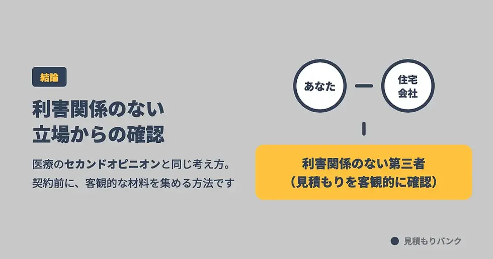 見積もりの第三者チェックとは?【結論】