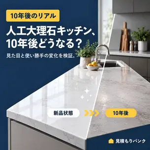人工大理石キッチンの10年後はどうなる?見た目と使い勝手の変化