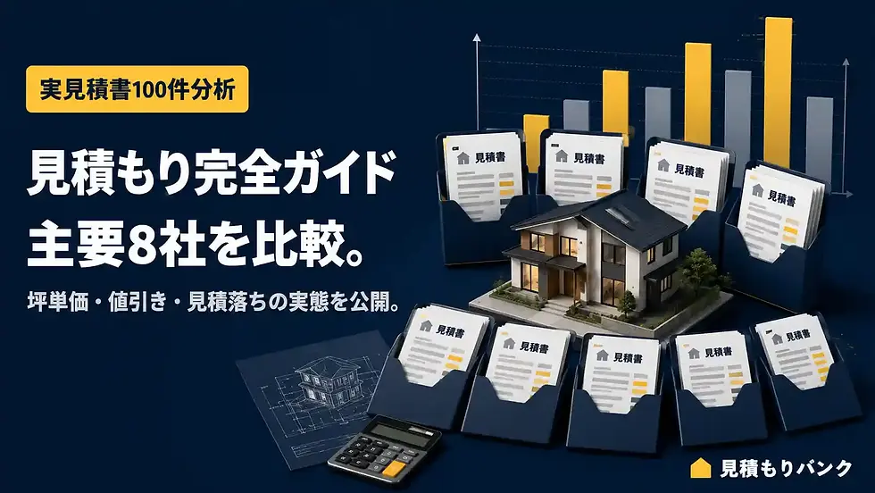 ハウスメーカーの見積もり完全ガイド|主要8社の実見積書を比較して分かった坪単価・値引き・見積落ちの実態【2026年版】