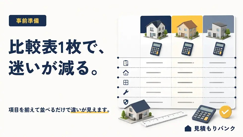見積もりシミュレーションや比較表を活用した事前準備