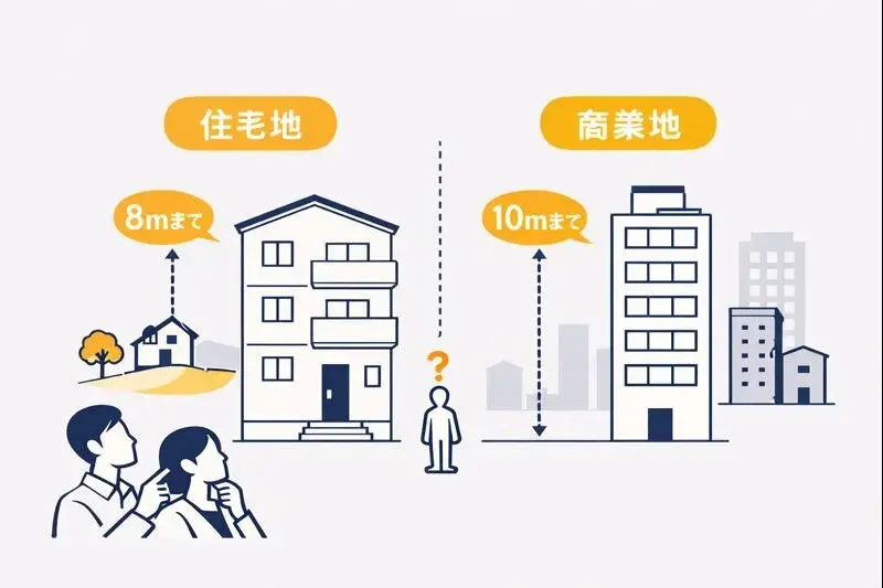 用途地域による制限の違い