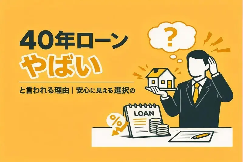 40年ローンがやばいと言われる理由｜安心に見える選択の落とし穴