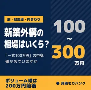 新築外構の相場はいくら?費用内訳と予算を抑えるポイント