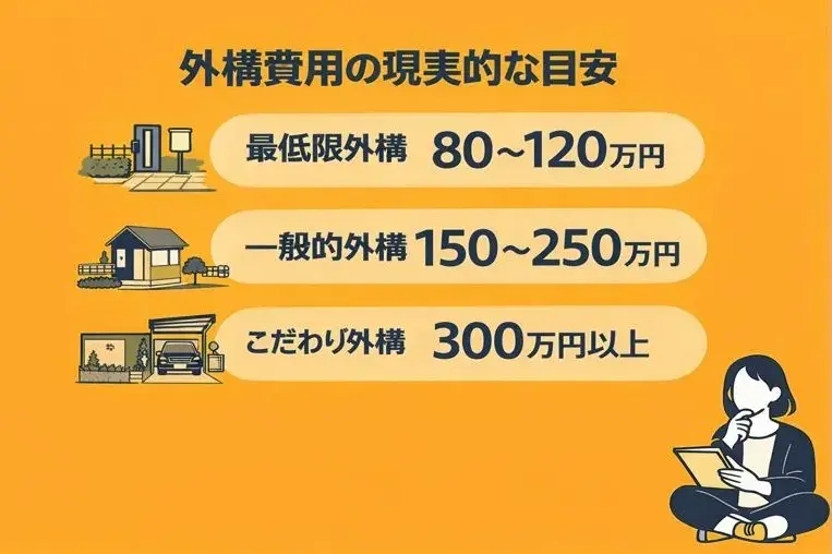 外構費用の現実的な目安