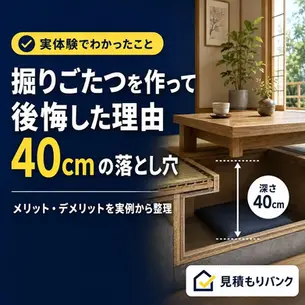 掘りごたつは実際どう?使ってわかった特徴と選ぶポイント