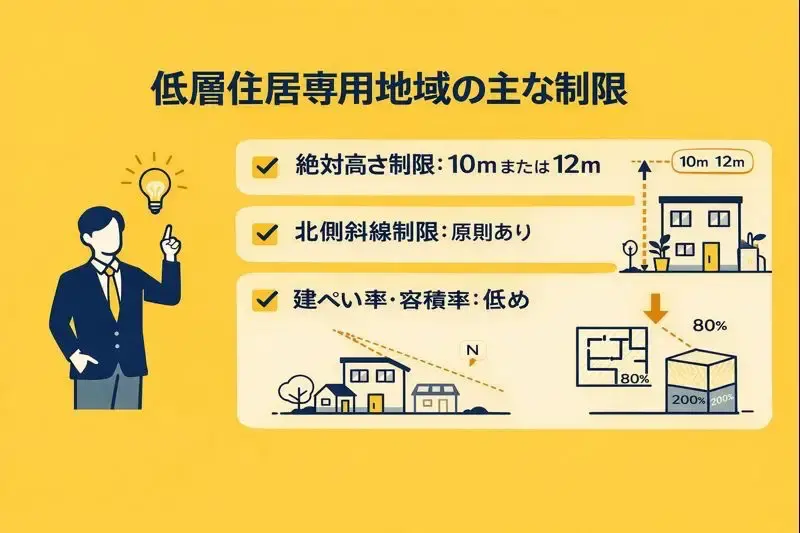 低層住居専用地域の主な制限