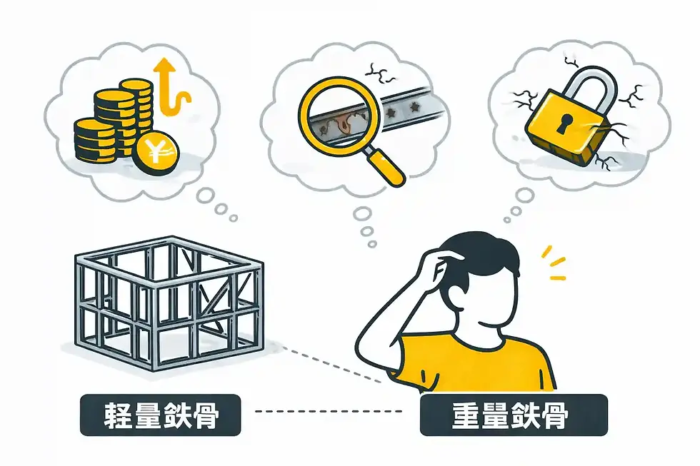 軽量鉄骨が「やめとけ」と言われる主な理由