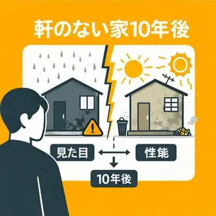 軒のない家10年後どうなる?見た目と性能の変化を検証