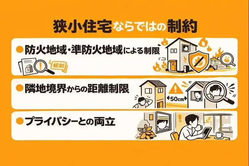 狭小住宅ならではの制約