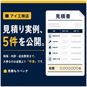 アイ工務店の見積り実例まとめ|相場・内訳・追加費用を徹底解説