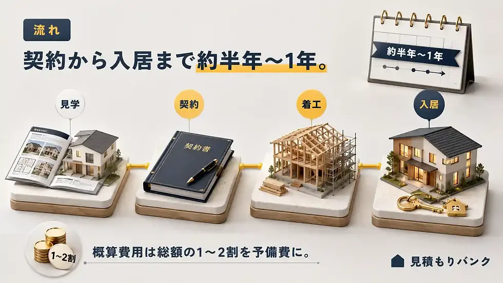 家づくりの流れと費用概算