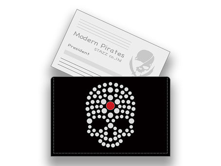 【 Leather Business Card Case / Studs and Swarovski Amulet Skull Design 】Released!!