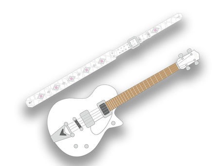 【 60mm Width Leather Bass Strap / Diamond Studs Design 】Released!!
