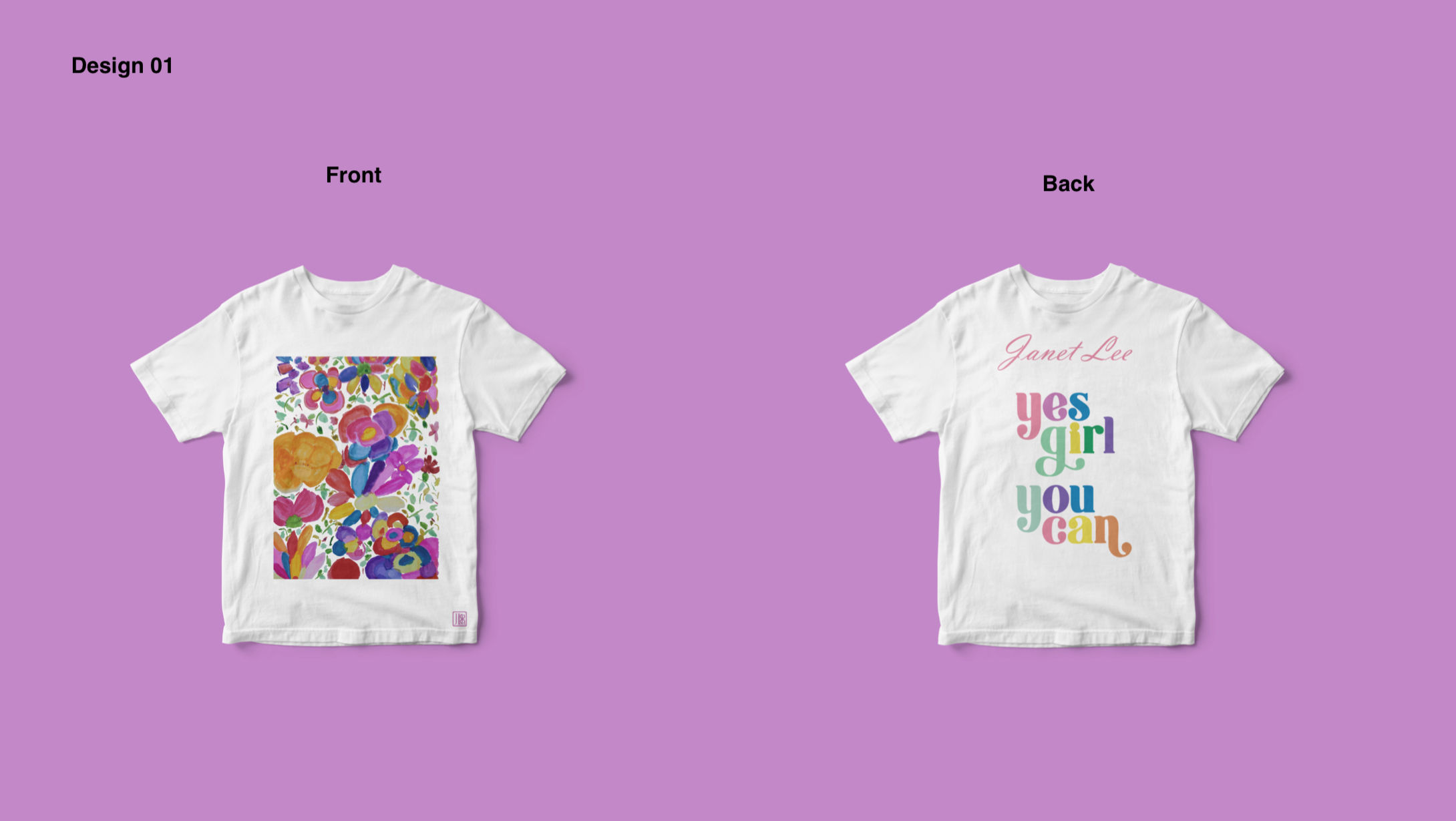 Janet Lee White Tee Design