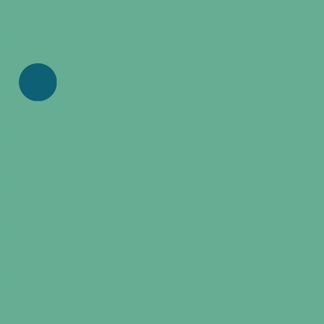 Teal background with navy circle on left. Minimalist design, no text or other elements. Calm and simple mood.