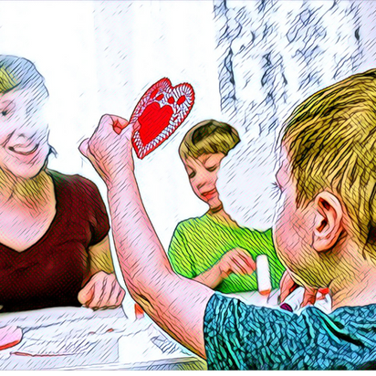 Making Valentine's Day Memories with Kids and Frugal Decor