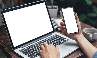 Laptop and Phone