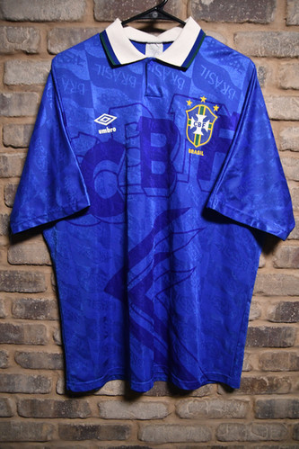 ブラジル代表　91-93　ユニフォーム　UMBRO　アンブロ　away　ブルー Brazil 91-93 Away | London Calling TX