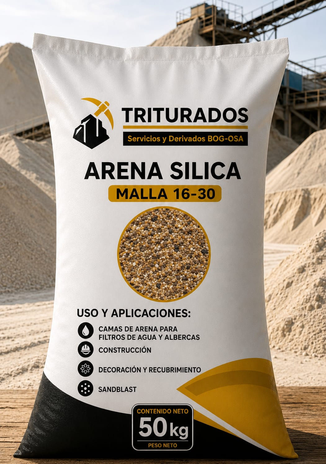 Arena Silica Malla 16-30 50KG