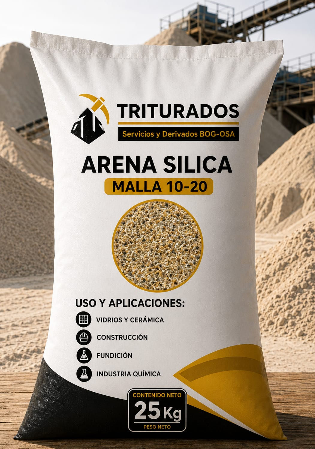 Arena Silica Malla 10-20 25KG