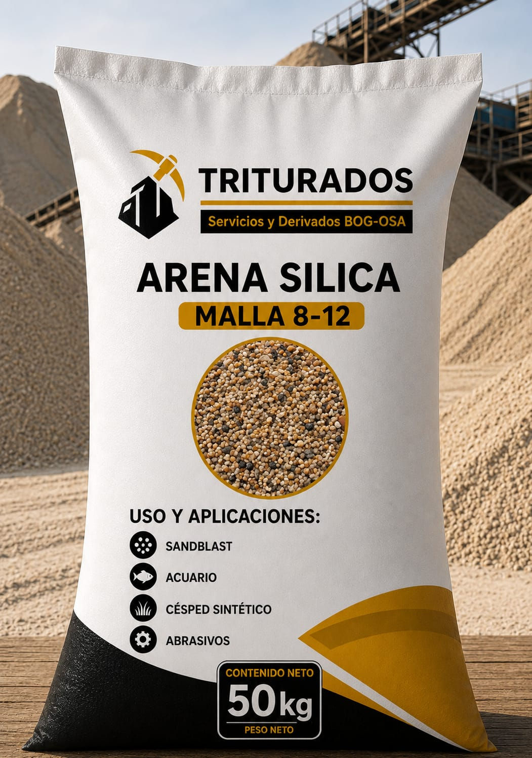 Arena Silica Malla 8-12 50KG
