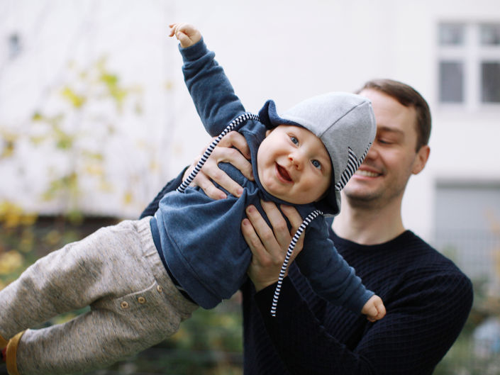 Vater mit Baby, Familienfotografie