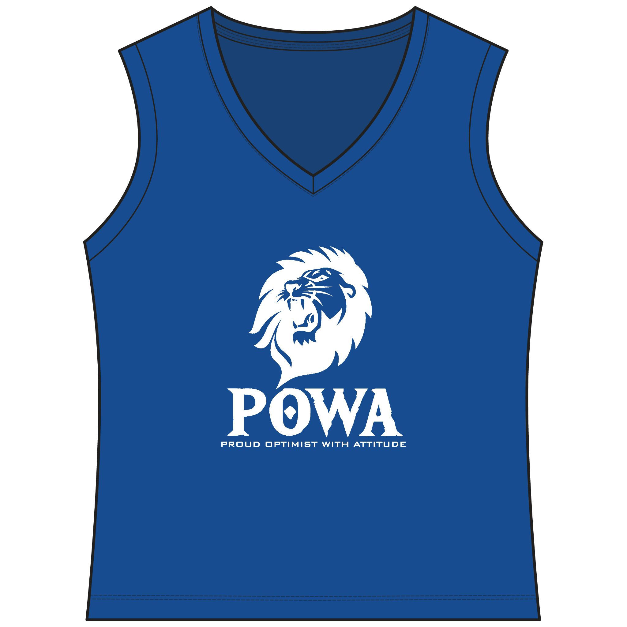 POWA Signature Logo Women's Competitor V-Neck Tank Top