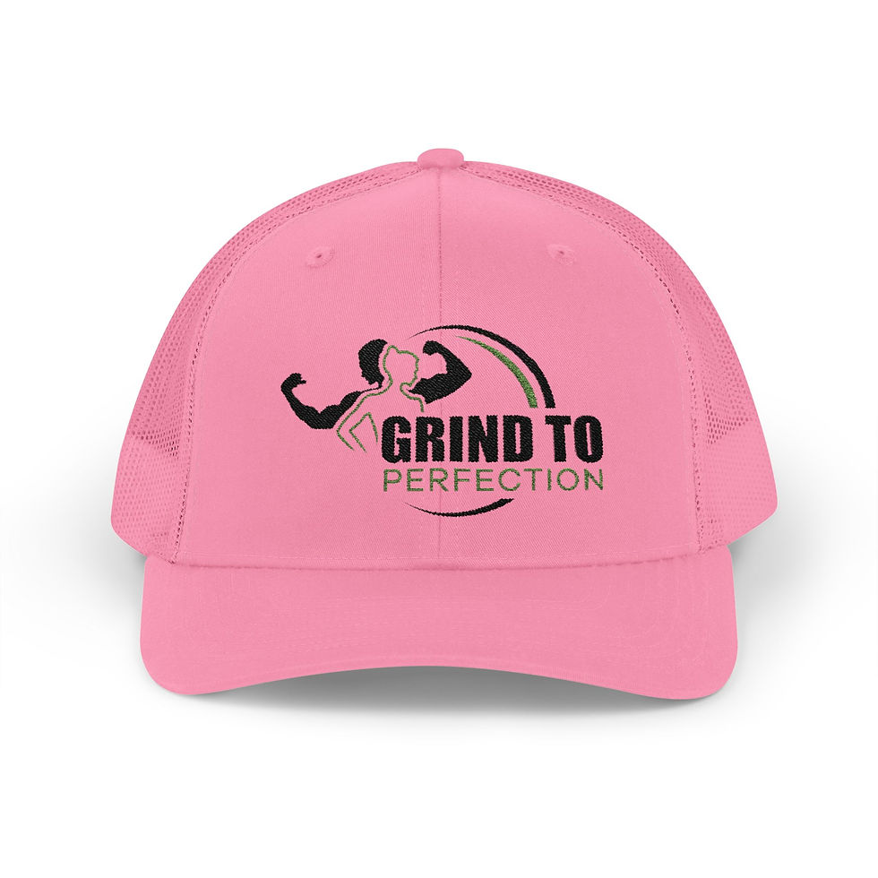 Thumbnail: Grind to Perfection Trucker Hat (White and Green Logo)