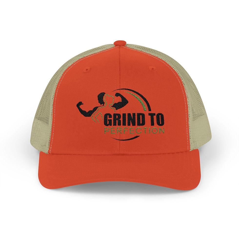 Thumbnail: Grind to Perfection Trucker Hat (White and Green Logo)