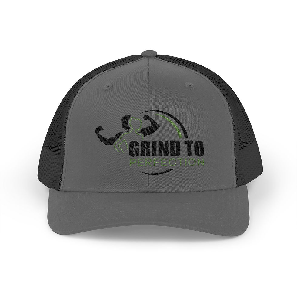Thumbnail: Grind to Perfection Trucker Hat (White and Green Logo)