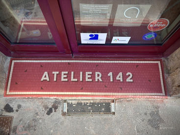 mosaique, pas de porte, atelier vielleurbanne, atelier lyon, mosaiste