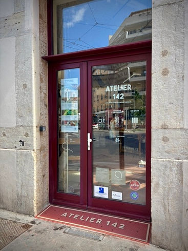 mosaique, pas de porte, atelier vielleurbanne, atelier lyon, mosaiste