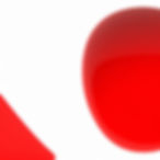 white background with very smooth large red blob in top left corner and a very smooth larg