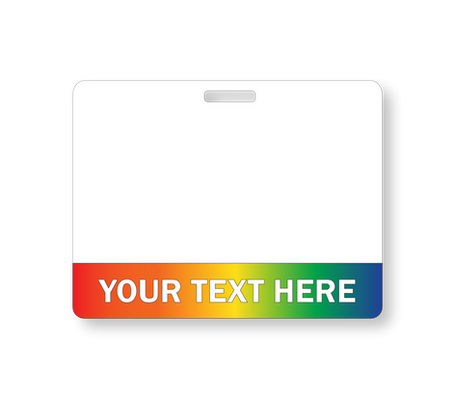 Color-coded custom badge backers for healthcare staff