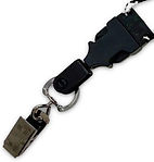 Round cord lanyard bulldog clip attachment