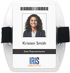 Arm elastic band badge holders for ID cards