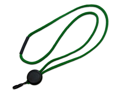 Round custom Kustom Kord lanyard with breakaway and plastic hook attachment