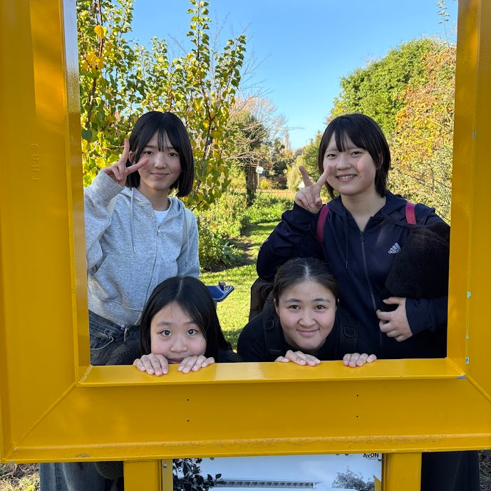 Japanese exchange students enjoying an outdoor excursion together in Richmond, New Zealand.