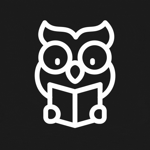 owl reading a book