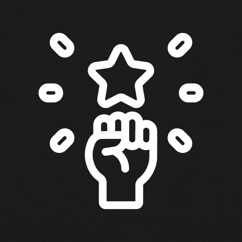 hand punching a star