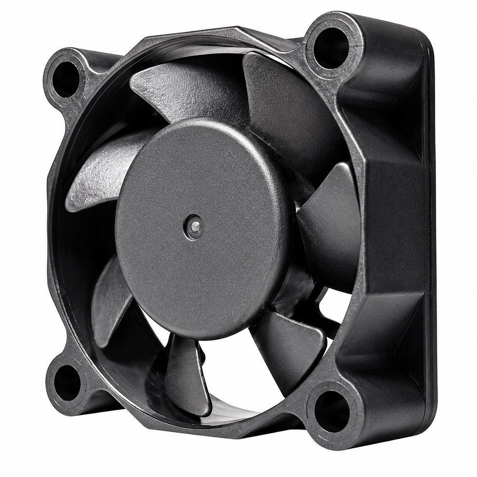 Compact axial cooling fan for thermal management applications